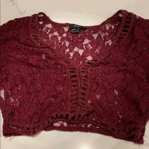 long sleeve crop top